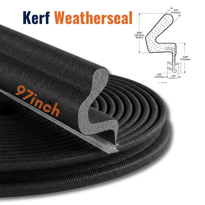 Kerf Door Weatherseal – Secure Protection Against Drafts, Wind, Rain & Noise