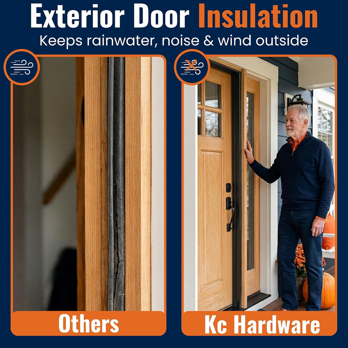 Kerf Door Weatherseal – Secure Protection Against Drafts, Wind, Rain & Noise
