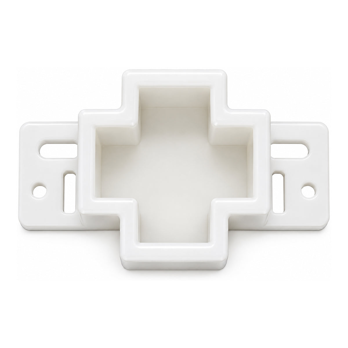 Nylon Drawer Track Back Plate – Self-Aligning Rear Drawer Guide, 1" Mounting Cavity, White, 4 Pack
