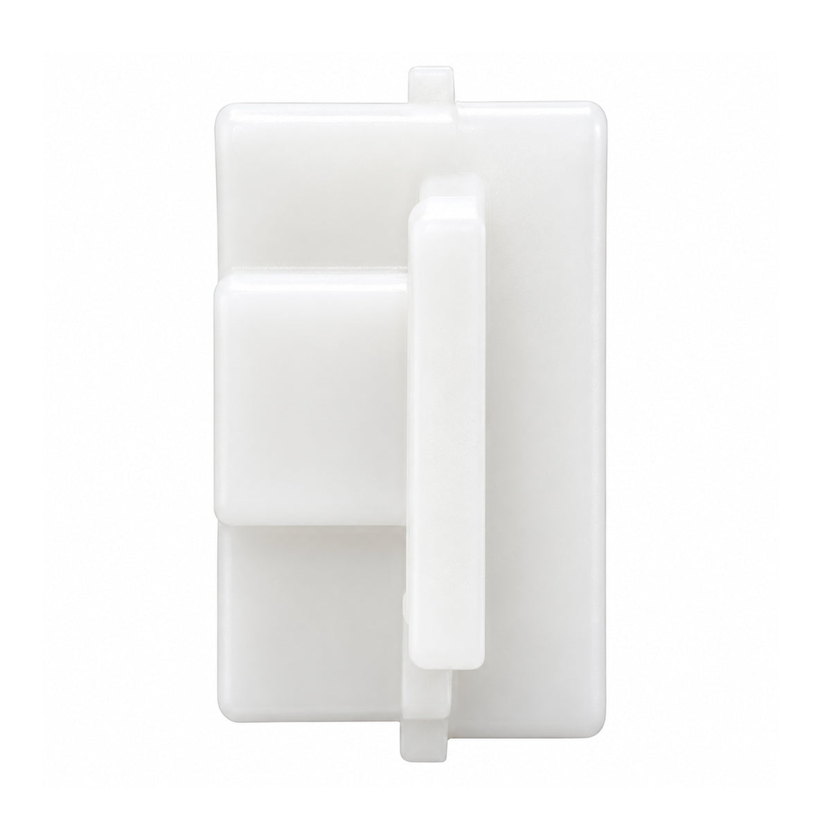 Nylon Drawer Track Back Plate – Self-Aligning Rear Drawer Guide, 1" Mounting Cavity, White, 4 Pack