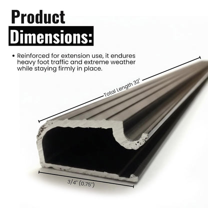 Aluminum Threshold Extension, Heavy-Duty Door Threshold Extender for Existing Threshold