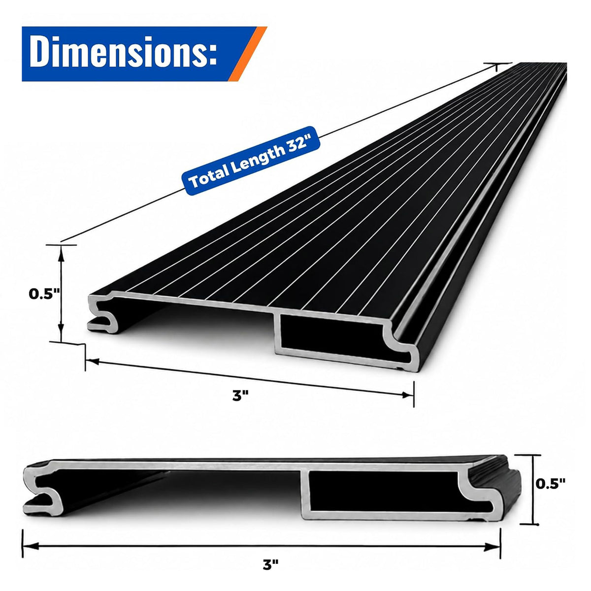 Aluminum Threshold Extension, Heavy-Duty Door Threshold Extender for Existing Threshold