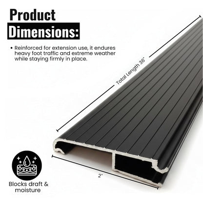 Aluminum Threshold Extension, Heavy-Duty Door Threshold Extender for Existing Threshold