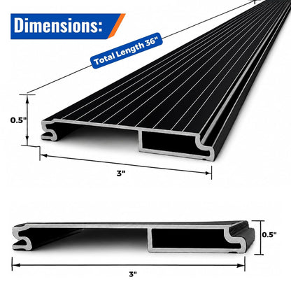 Aluminum Threshold Extension, Heavy-Duty Door Threshold Extender for Existing Threshold