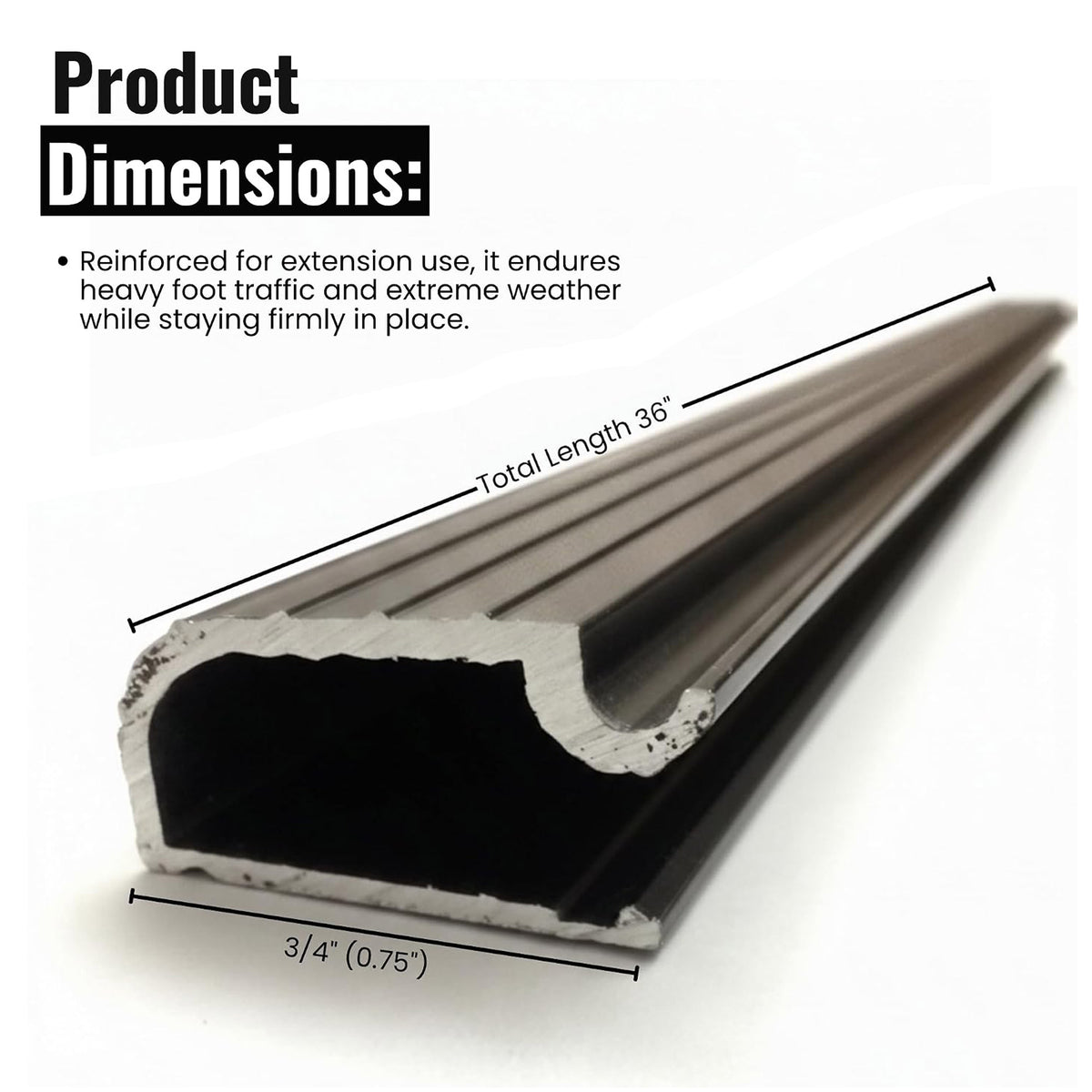 Aluminum Threshold Extension, Heavy-Duty Door Threshold Extender for Existing Threshold