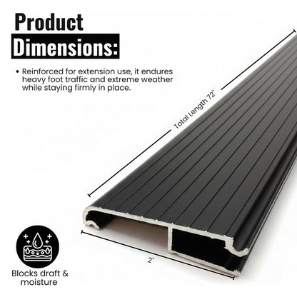 Aluminum Threshold Extension, Heavy-Duty Door Threshold Extender for Existing Threshold