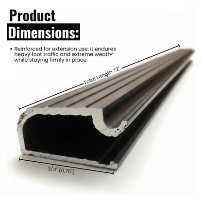 Aluminum Threshold Extension, Heavy-Duty Door Threshold Extender for Existing Threshold