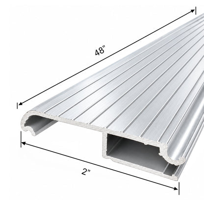 Aluminum Door Threshold Extension – 32", 36", 48", 60" & 72" Lengths | 3/4", 2" & 3" Widths | Black or Silver