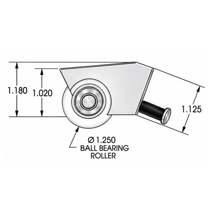 Sliding Glass Door Roller – 1-1/4" Ball Bearing Adjustable Zinc-Plated Replacement