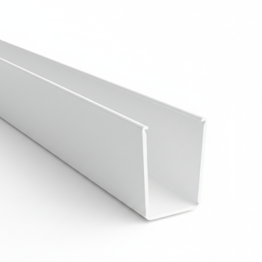 KC Hardware Aluminum Top U Channel Frame 5/8" Wide x 1" Tall for Sliding Screen Door, Weather Resistant Sliding Screen Patio Door Channel - White, 72"(Pack of 1)