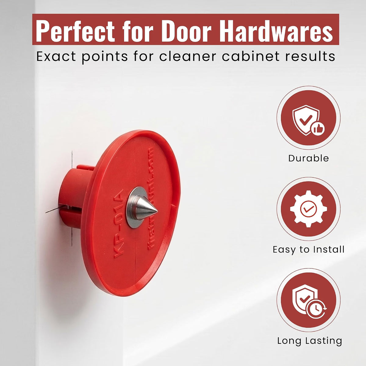 Center Point Alignment Tool with Stainless Steel Marking Tip – Standard CP-01 Guide, Red, 2 Pack