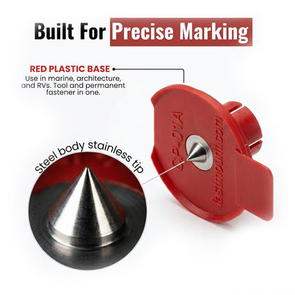 Center Point Alignment Tool with Stainless Steel Marking Tip – Standard CP-01 Guide, Red, 2 Pack