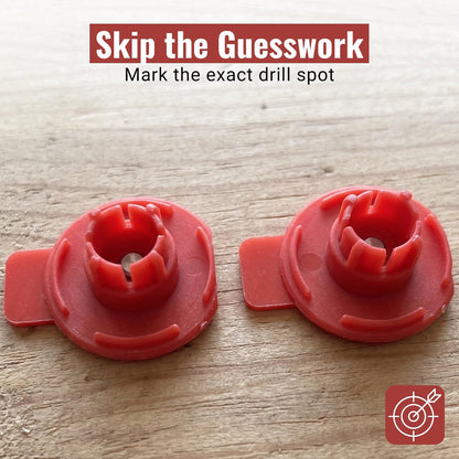 Center Point Alignment Tool with Stainless Steel Marking Tip – Standard CP-01 Guide, Red, 2 Pack