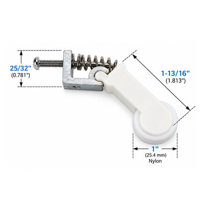 Sliding Screen Door Roller for Yale Ogron – 1" Nylon Wheel Adjustable – 2 Pack