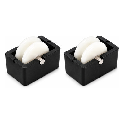 Nylon Sliding Roller Assembly – 17/32" Wheel for Sliding Doors & Windows, Pack of 2