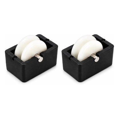 Nylon Sliding Roller Assembly – 17/32" Wheel for Sliding Doors & Windows, Pack of 2