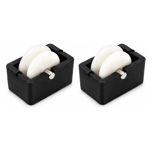 Nylon Sliding Roller Assembly – 17/32" Wheel for Sliding Doors & Windows, Pack of 2