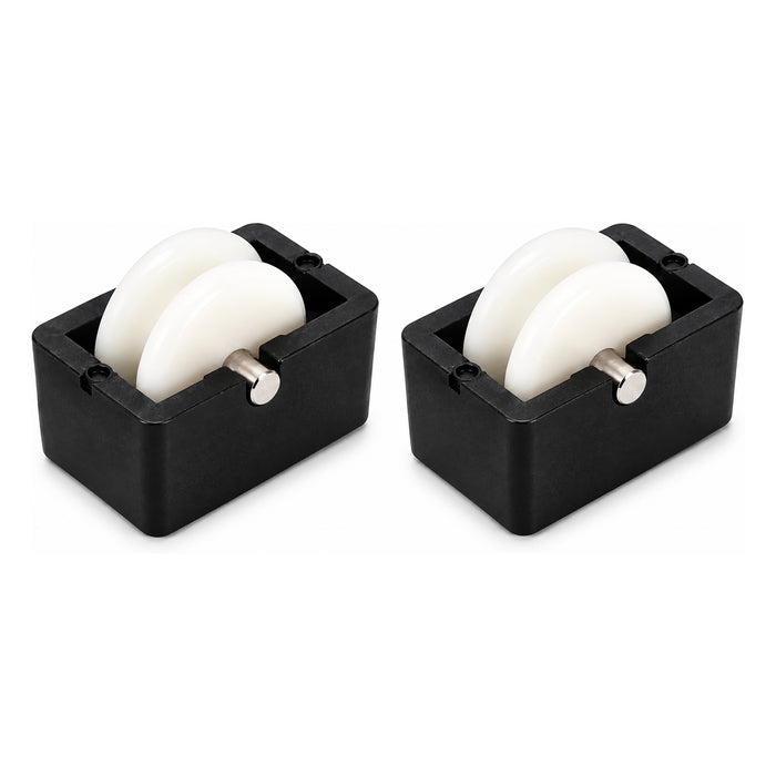 Nylon Sliding Roller Assembly – 17/32" Wheel for Sliding Doors & Windows, Pack of 2