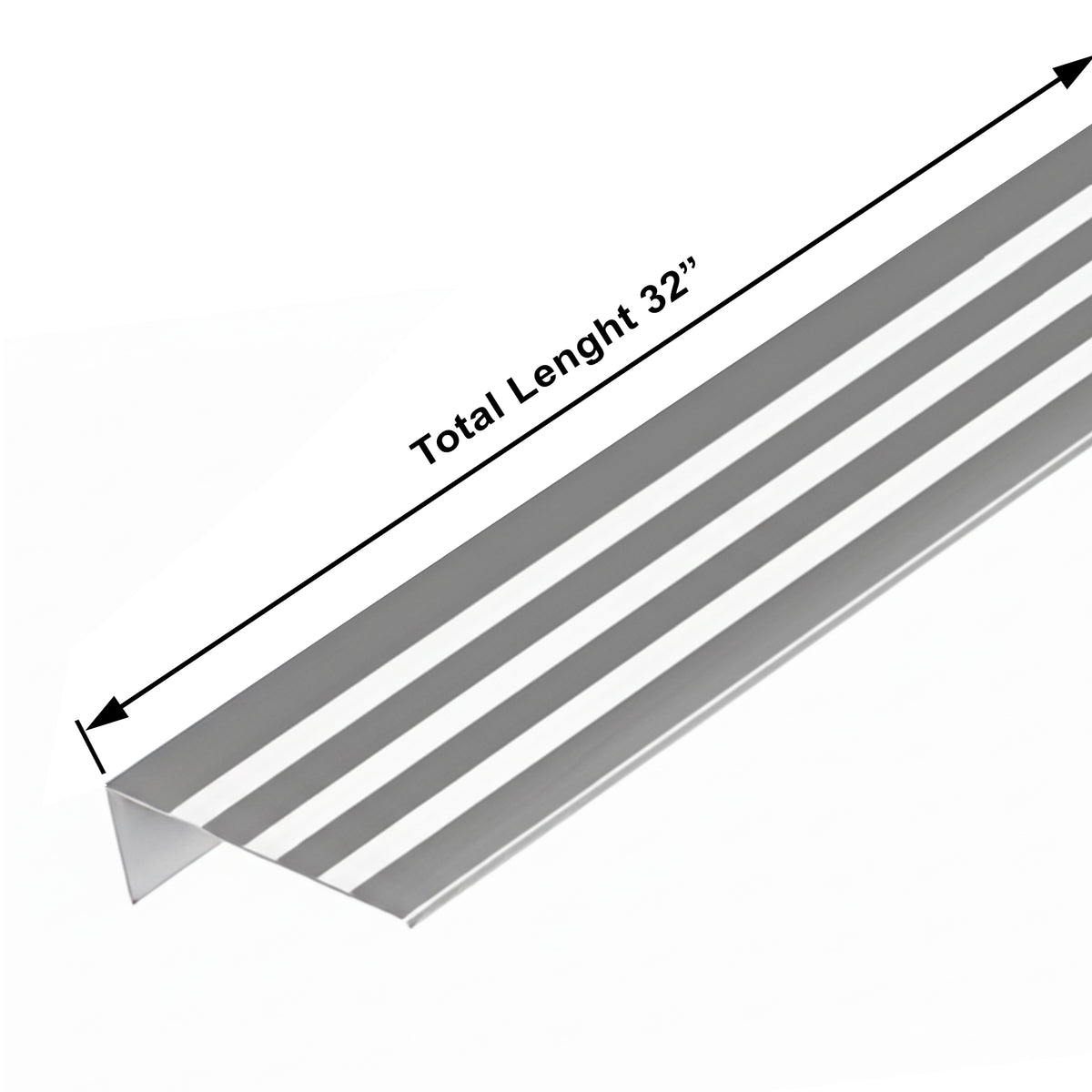 32", 36" Length x 4-1/2" Tread x 1-1/2" Drop Anodized Aluminum Stair Nosing Edge Protector