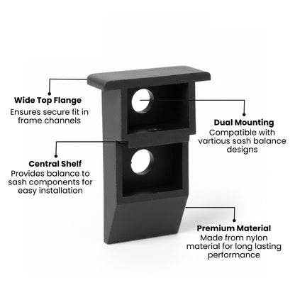 Nylon Window Sash Cam Replacements for Channel Balances – Black or White, 2-Pack & 10-Pack
