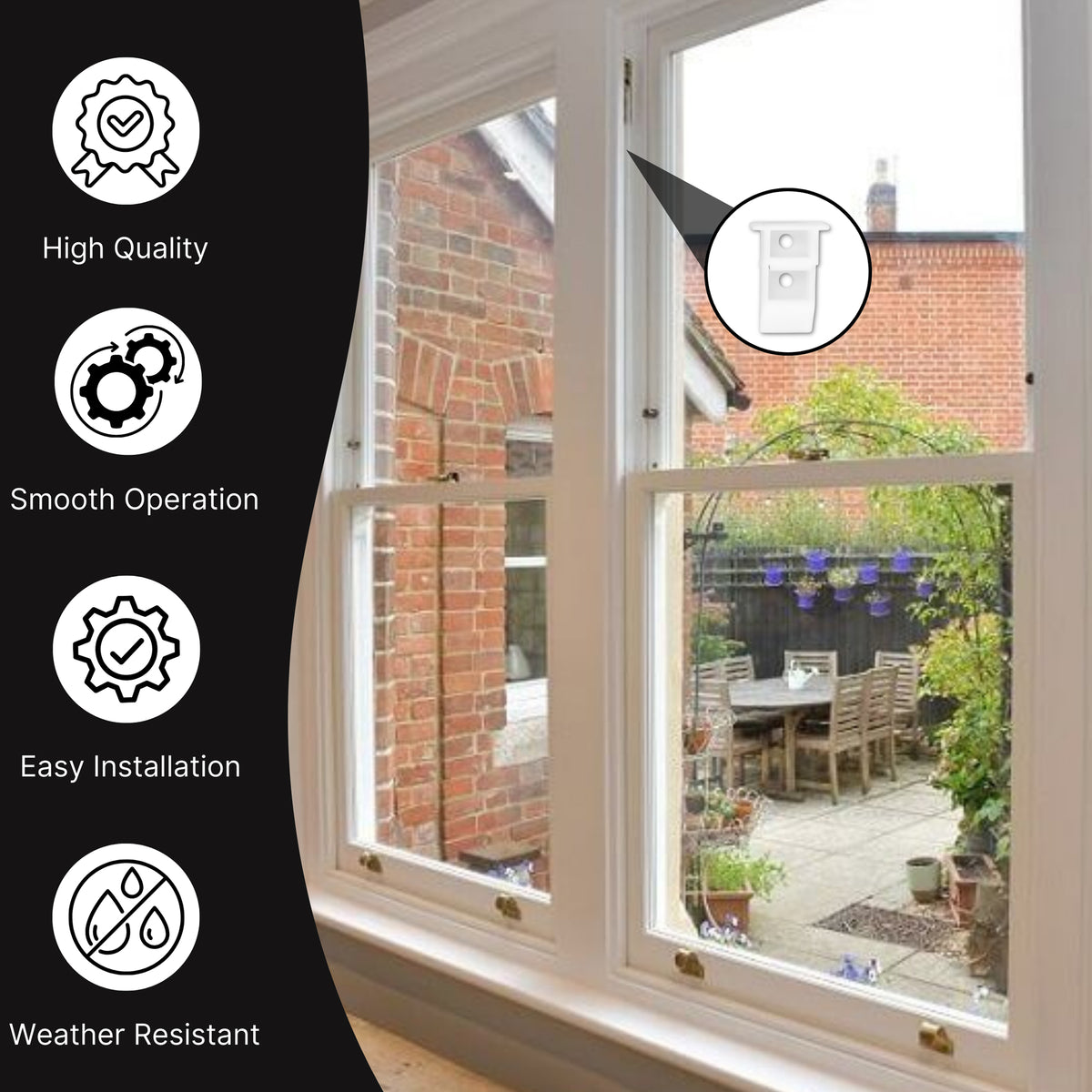 Nylon Window Sash Cam Replacements for Channel Balances – Black or White, 2-Pack & 10-Pack