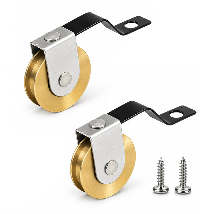 Screen Door Tension Spring Roller – 1" Concave Wheel, 1-3/4" Spring – Pack of 2