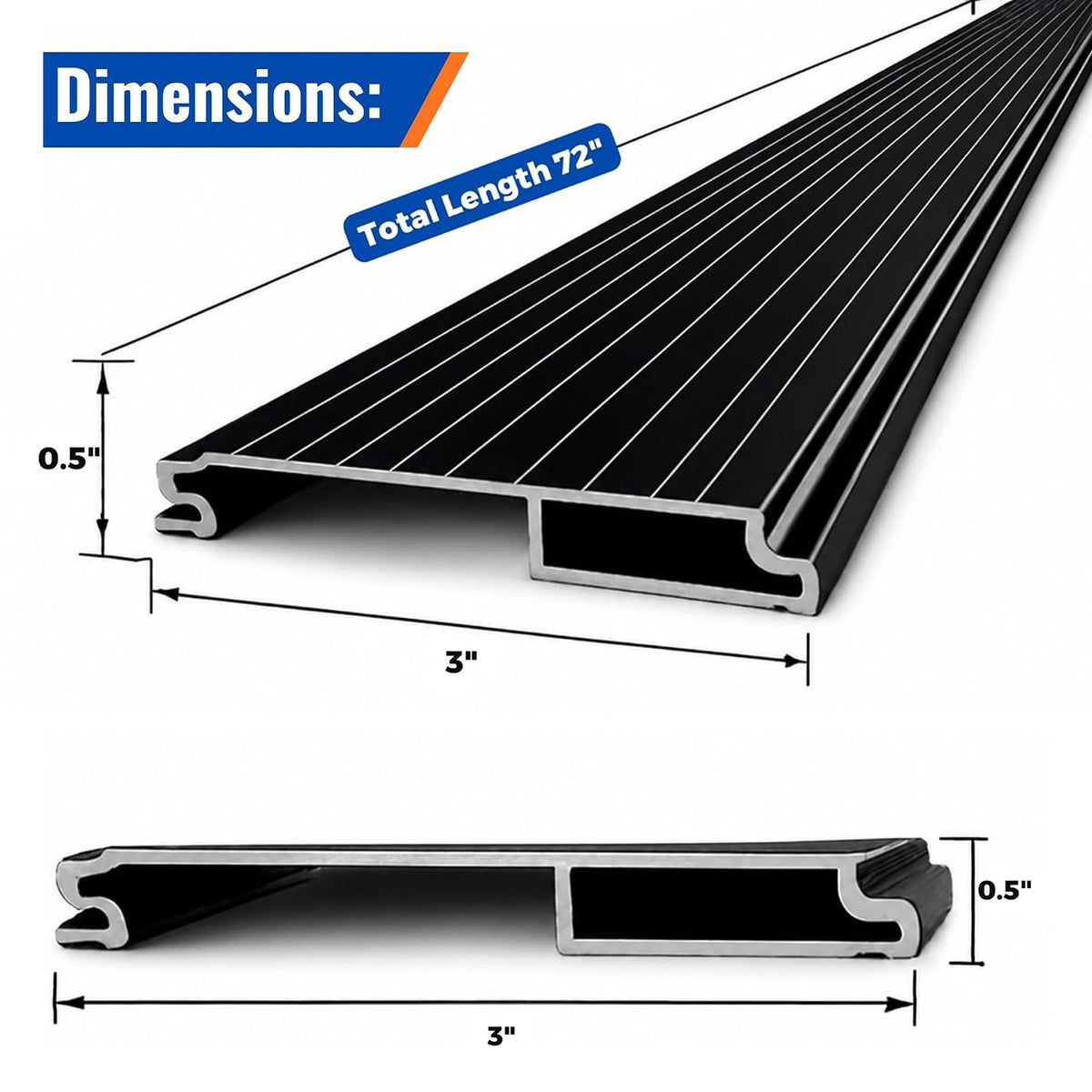 Aluminum Threshold Extension, Heavy-Duty Door Threshold Extender for Existing Threshold