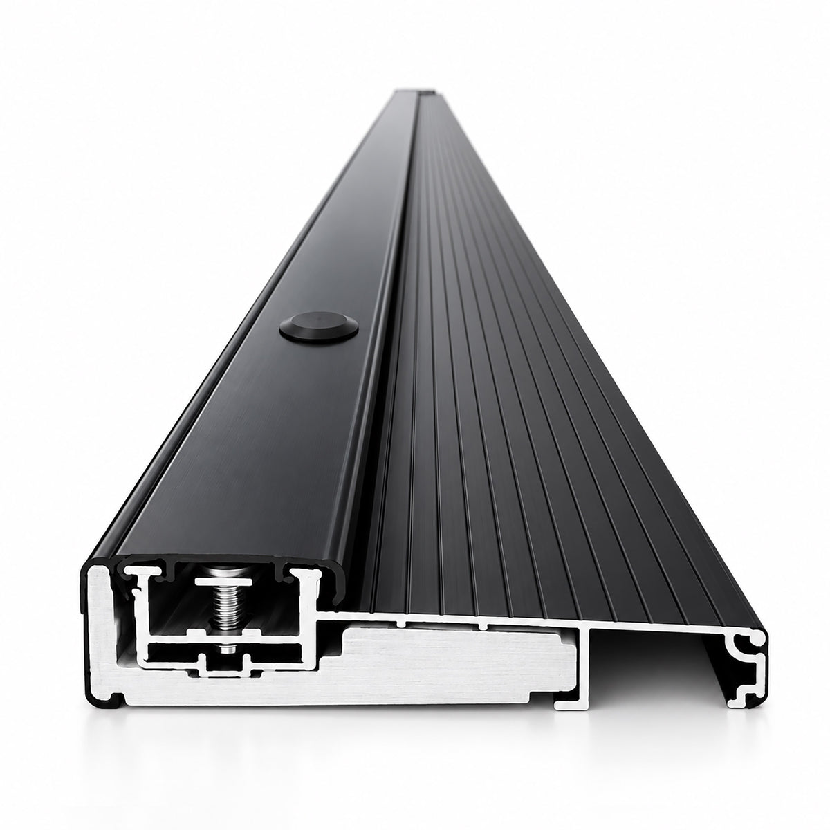 32", 36", 48", 60", 72" Length x 4-9/16" W x 1-3/8" H Adjustable Black Aluminum Door Threshold