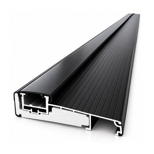 Aluminum Adjustable Exterior Door Threshold, Black, 36 in Length