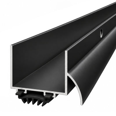 U Shaped Aluminum Door Bottom Sweep – 1-3/8" U-Wrap Weather Seal, Black or White, 32" & 36"