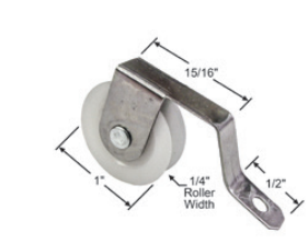 Nylon Screen Door Tension Rollers with Stainless Steel Spring, 1" diameter