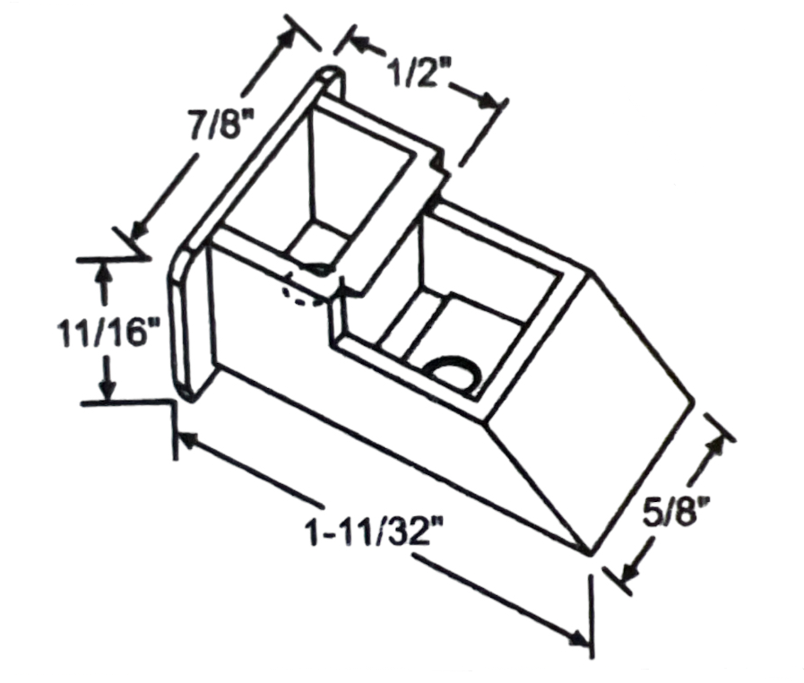White Nylon Sash Cam Replacements, 7/8 in x 1-5/16 in, Channel Balances, 2-Pack