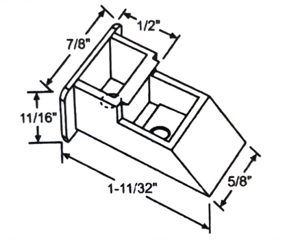 White Nylon Sash Cam Replacements, 7/8 in x 1-5/16 in, Channel Balances, 2-Pack